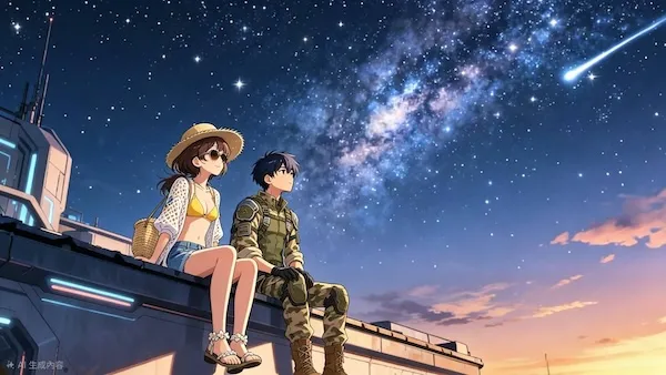 『新・バビロン』コンセプト画像：前日譚の主役と星空