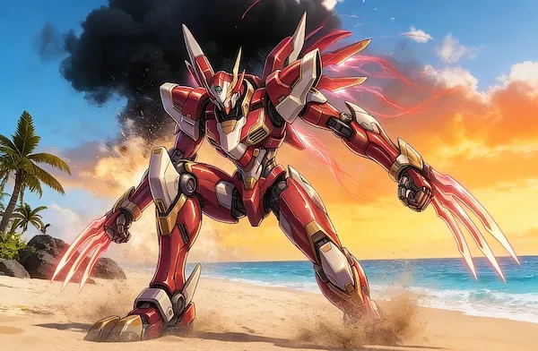 『新・バビロン』コンセプト画像：霍去病 砂浜にて