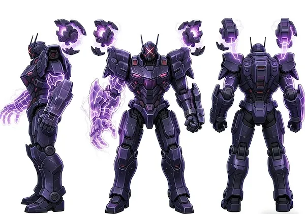 『新・バビロン』コンセプト画像：項羽 三面図